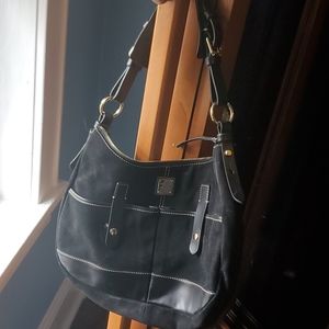 Dooney & Burke Black Suede Hobo Bag